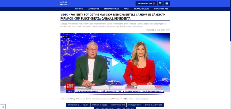 Canalul de urgenta la stiri